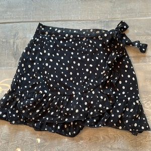 Urban outfitters black and gold ruffle skirt